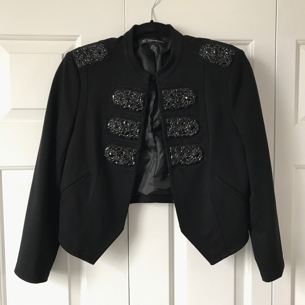 INC Military Crop Jacket
